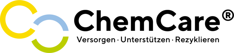 Bild des Logos von ChemCare mit deutschem Text